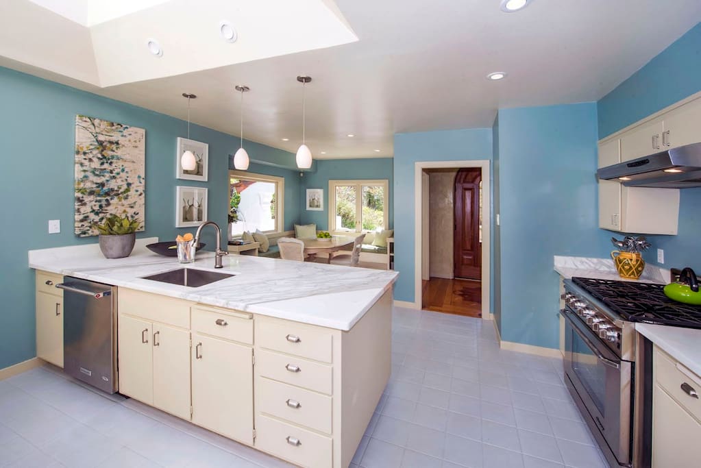 Large Kitchen with Breakfast Nook and Large Skylight