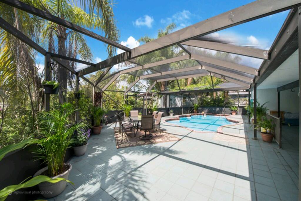 My guests have access to our family pool and its amenities.