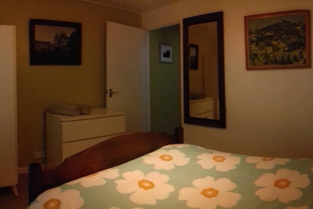 Cool downstairs bedroom. Underfloor heating for cozy winter nights