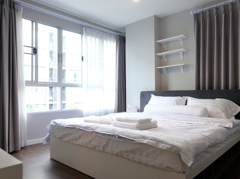 Master bedroom with king bed