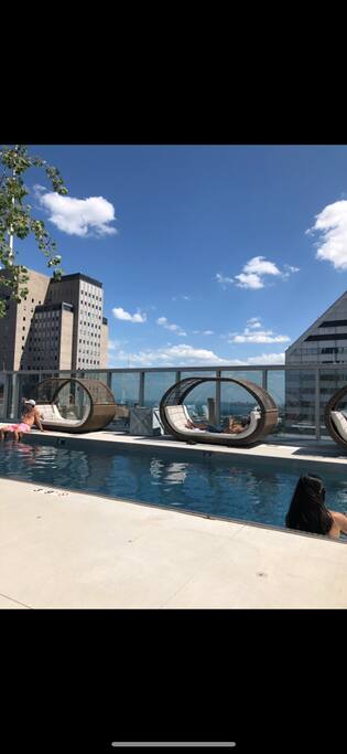 Pool Overlooking Millennium park and Lollapalooza