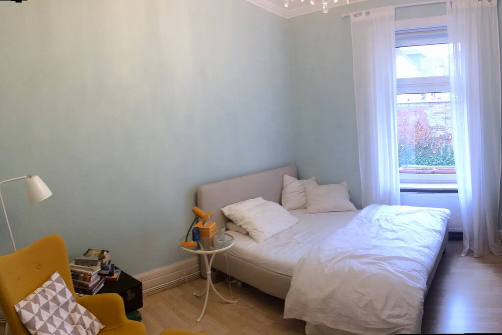 This is my room, on the opposite side of the apartment. It will usually not be rented out, unless I'm traveling.