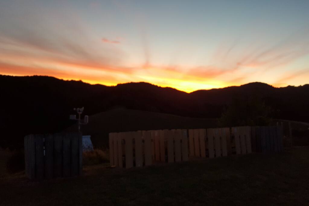 Sunset at Whananaki Barn