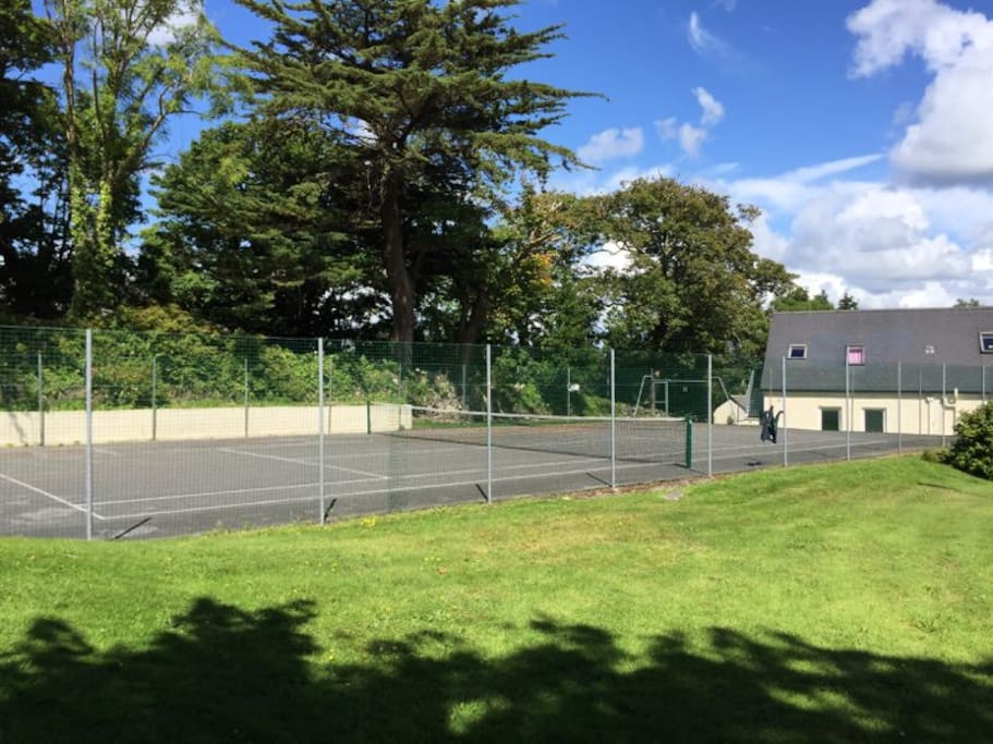 Views of your tennis court from back window