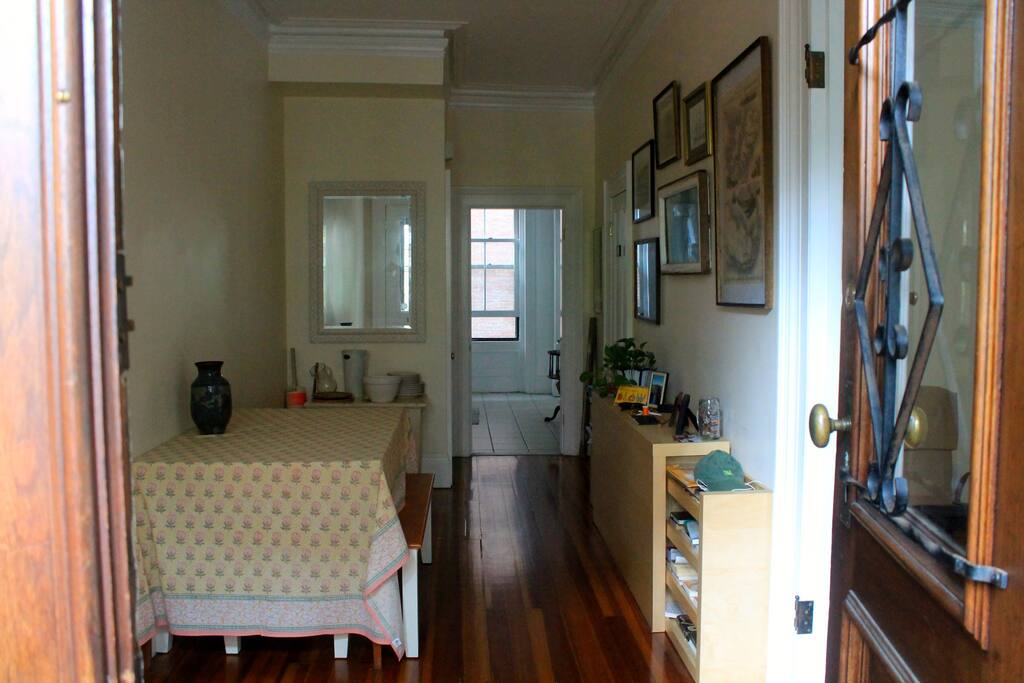 Private entryway with dining room table and plenty of room!