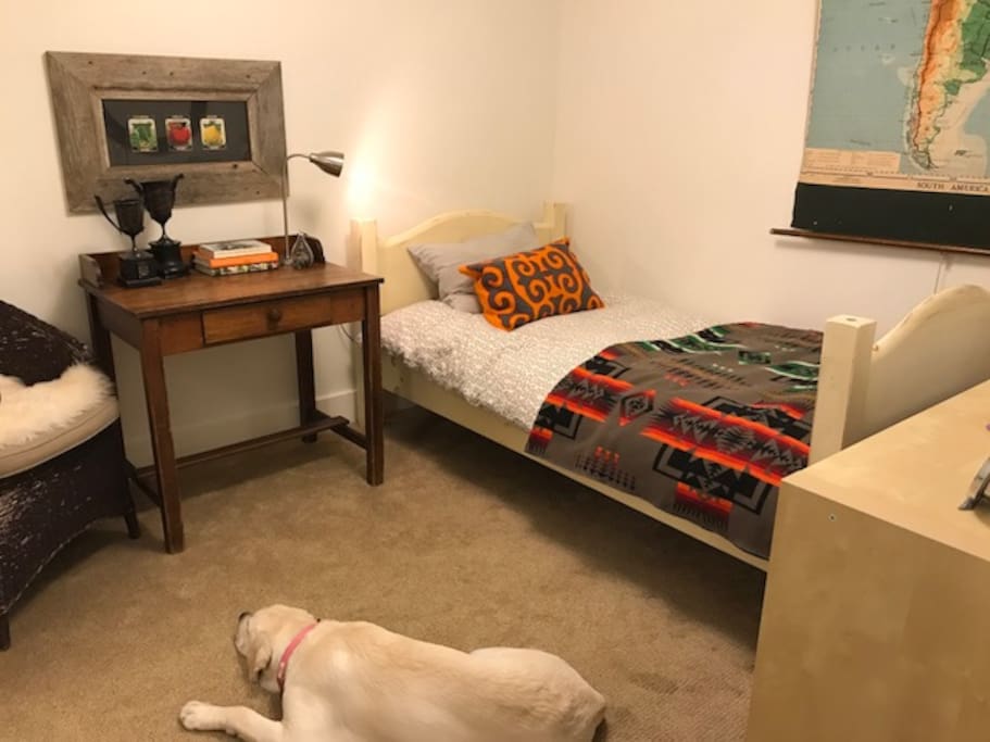 Bedroom with twin bed downstairs
