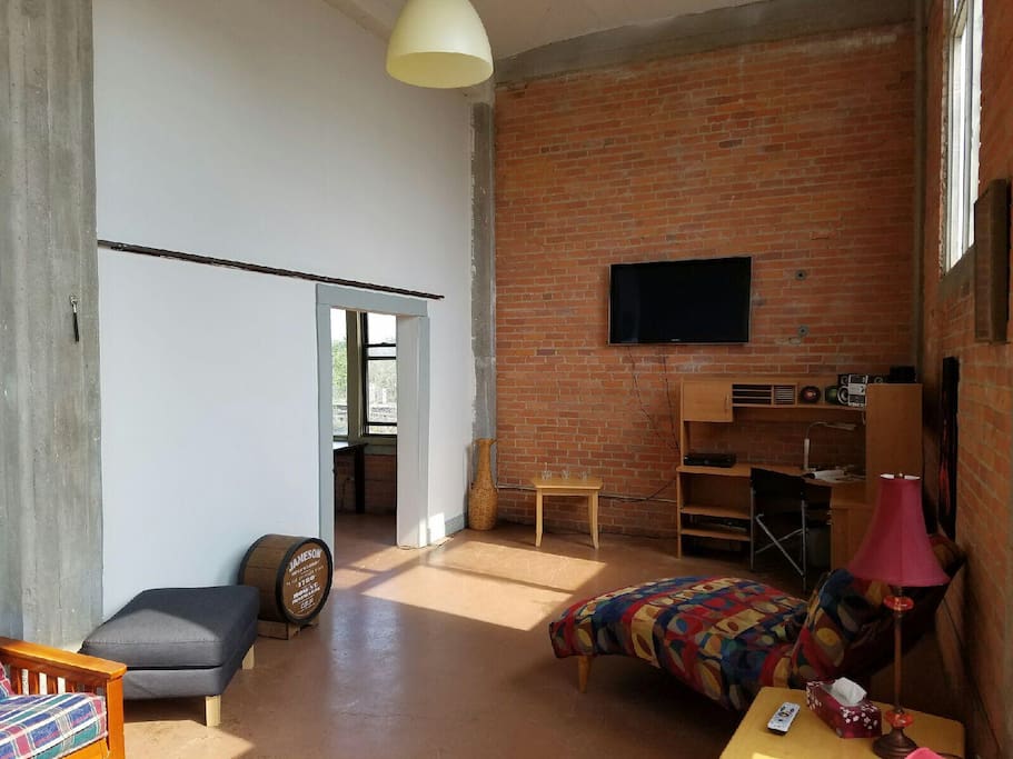 TV, Table Tennis, Office, or simple Lounging can be done in the 400 sq. ft. living room!