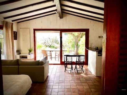 Large independent studio with view and garden