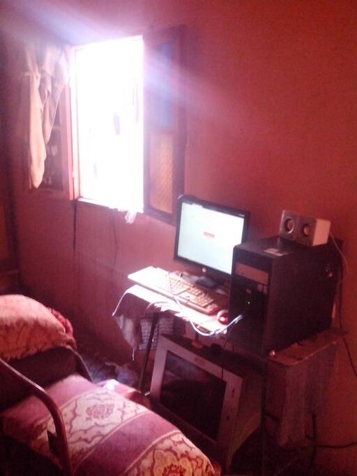 The rooms are equipped with a computer