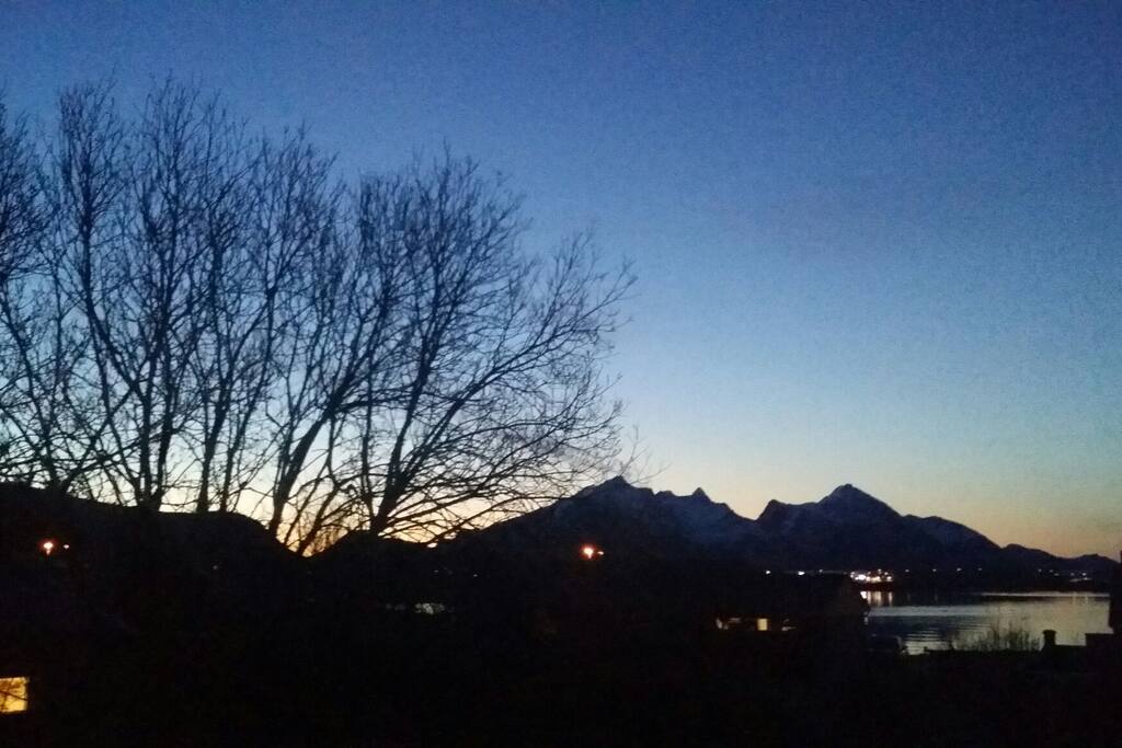 Midnightsun. View from the appartement.