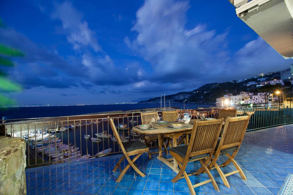 Terrace at night...just on the water