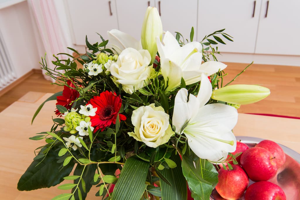 Stets frische Blumendekoration aus der eigenen Gärtnerei