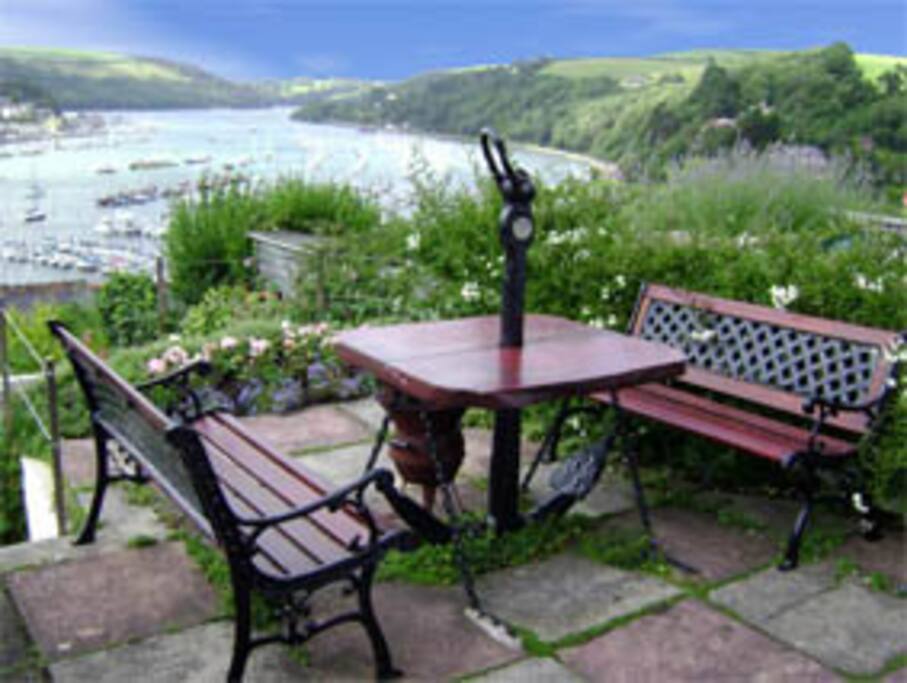 View of R Dart estuary from Rose Cottage garden