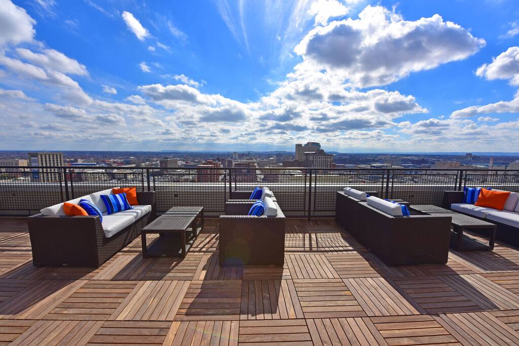 Make your Folgers coffee and enjoy it while you gaze upon our city.