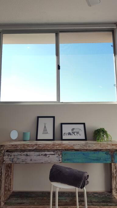 Morning sun in your room / Small desk for your laptop