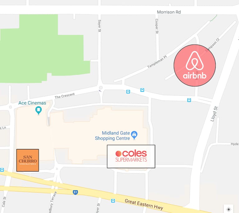 It's very close to Major shopping, Grocery and yummy chocolate sensation Chocolateria San Churro!