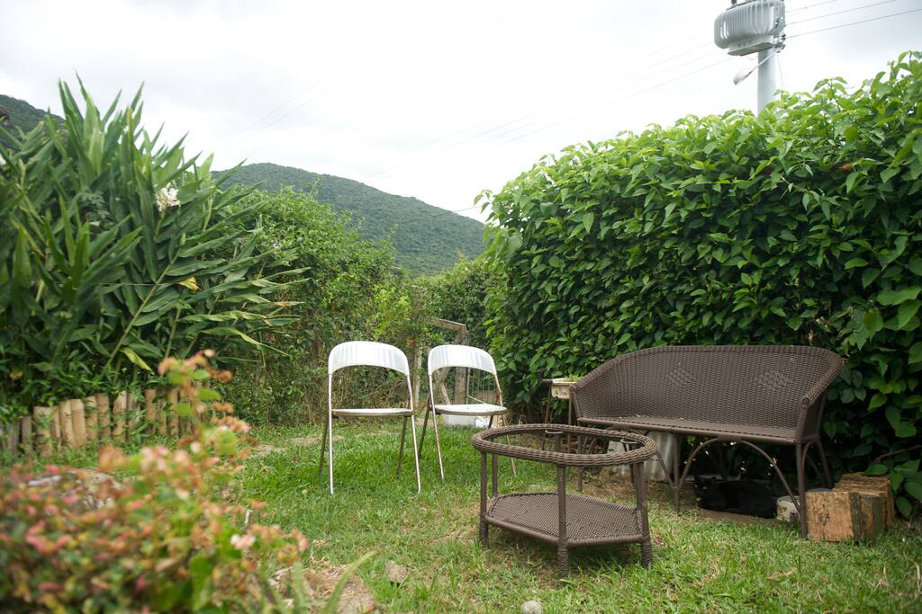 Jardim para curtir as estrelas.