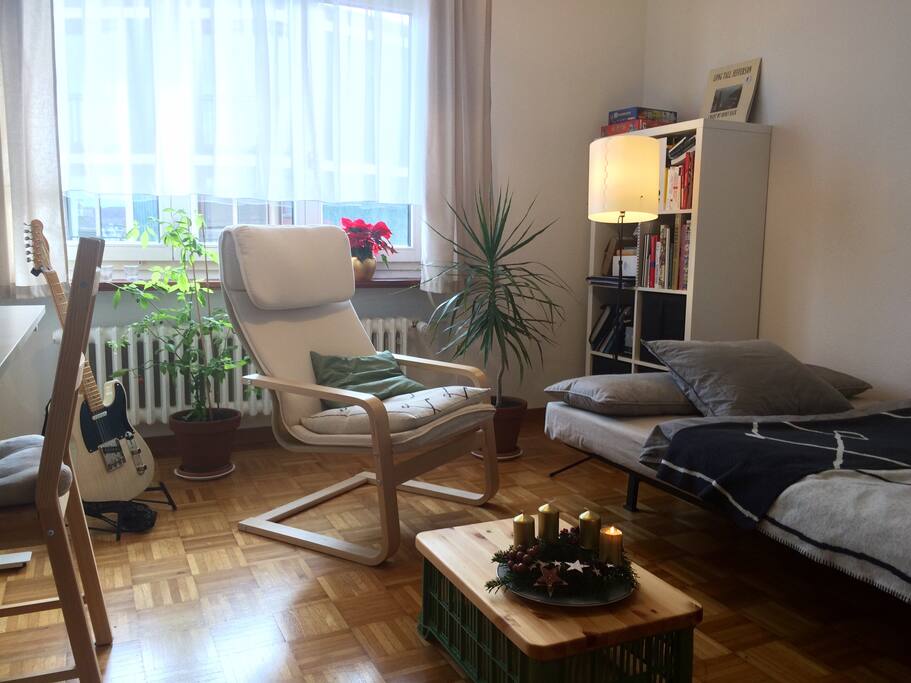 Room assembled as a bedroom (sofa bed)
