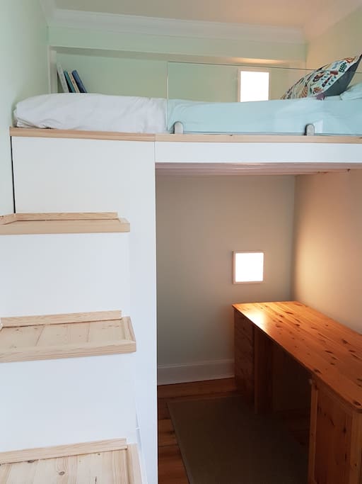 Third Bedroom with mezzanine double.