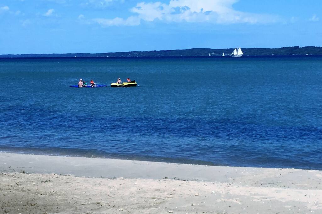 Our beach on W Grand Traverse Bay