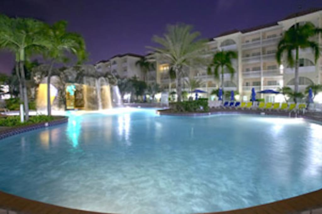 Aruba offers perfect temps for a dip after dark..