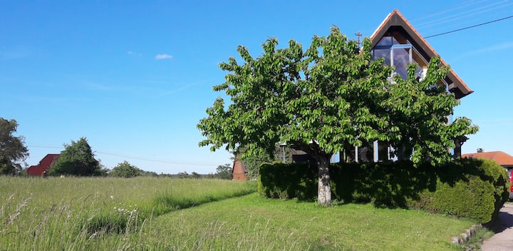 At home in a rustic farmhouse