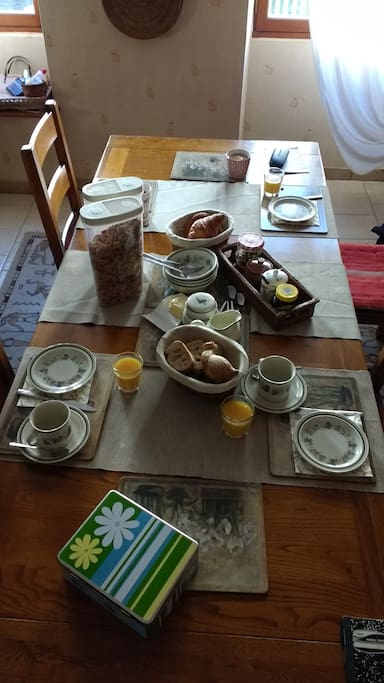 Fresh croissants from the local boulangerie - yum