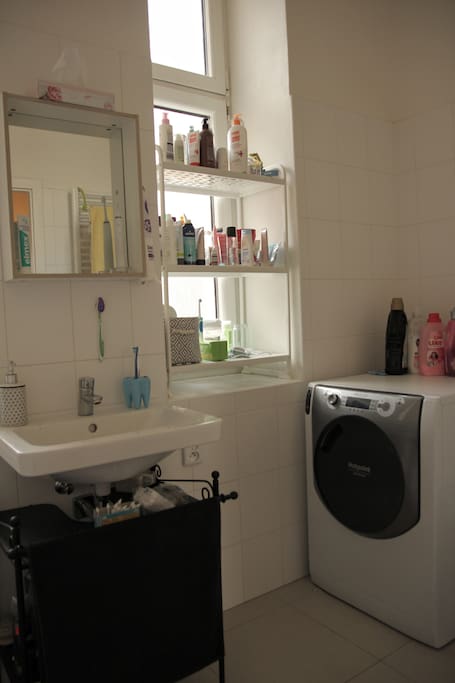 The washing machine is for your use as well.