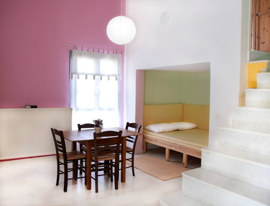 Main living area with extra sleeping space