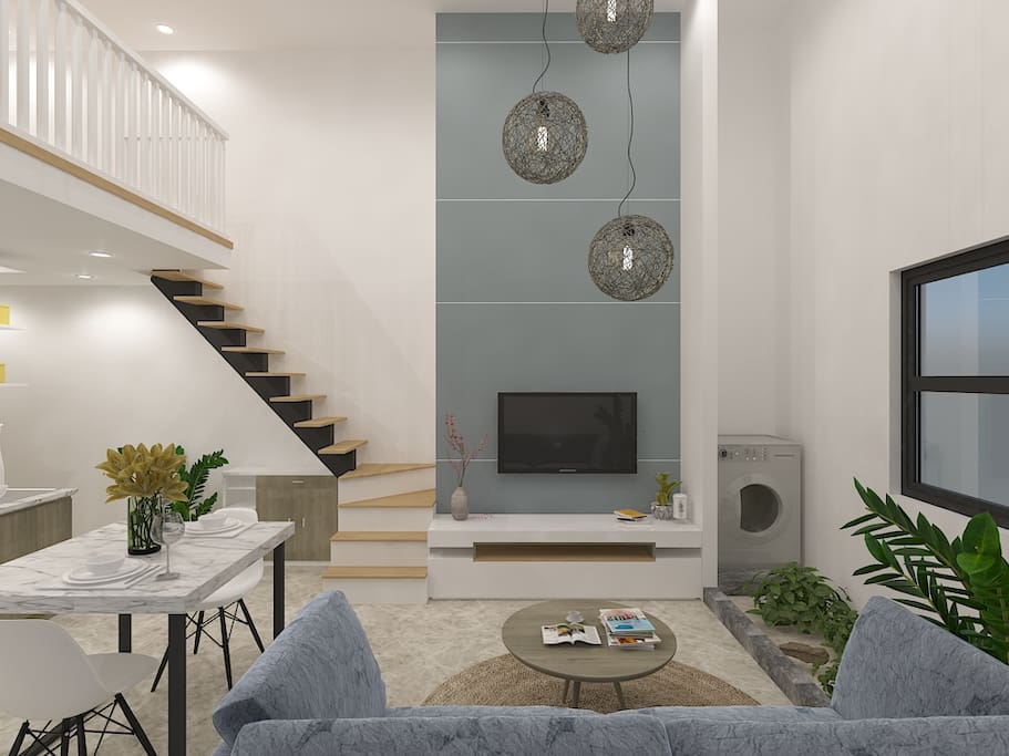 Apartment for 2 guest with mezzanine.