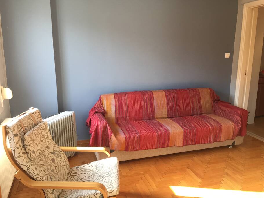 The living room.