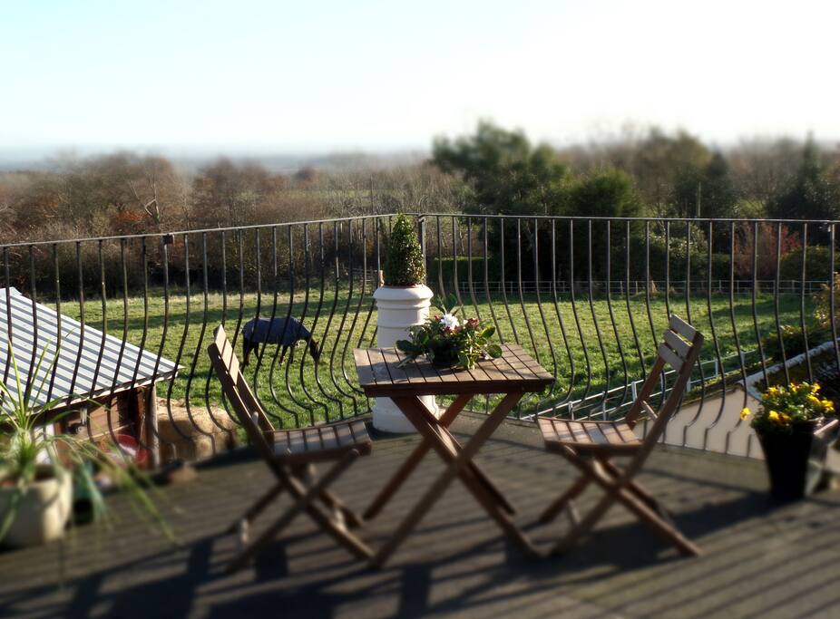 Sit on the Balcony looking at the views