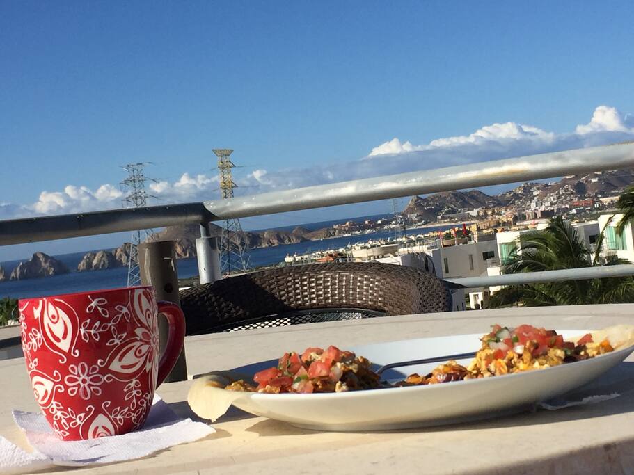 Breakfast on the roof