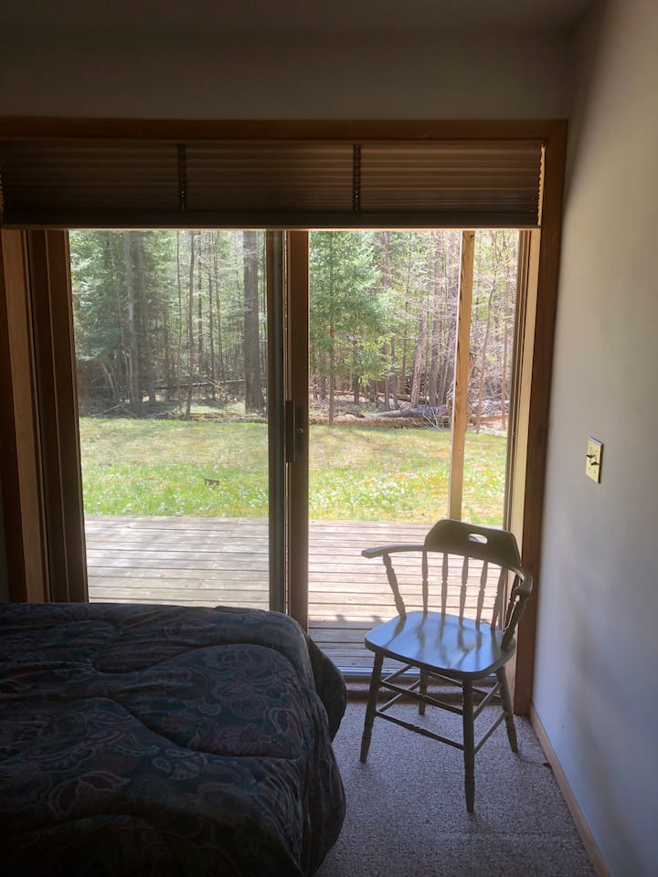 looking from the bedroom toward the river