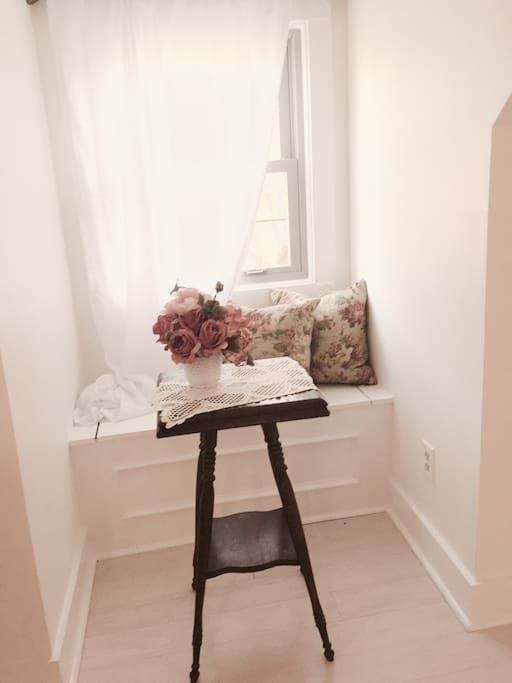 Cozy reading nook in master