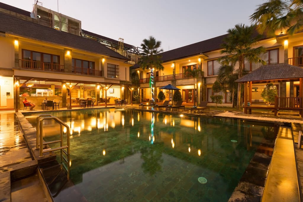 Hotel exterior at the night