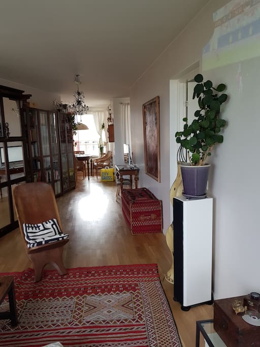 View from the balcony to the kitchen