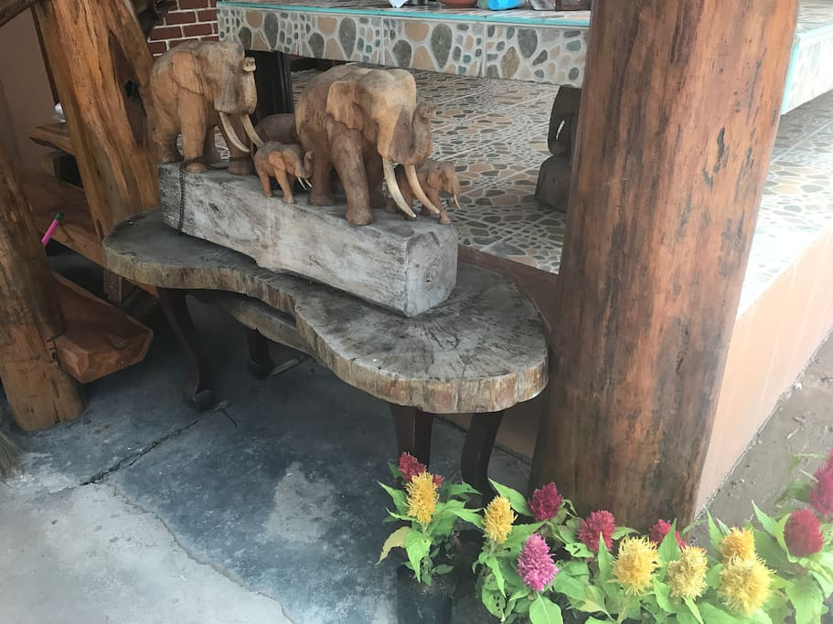 Elephant Wooden Sculpture