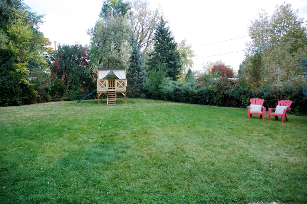 1/3 of an acre makes for a huge backyard.