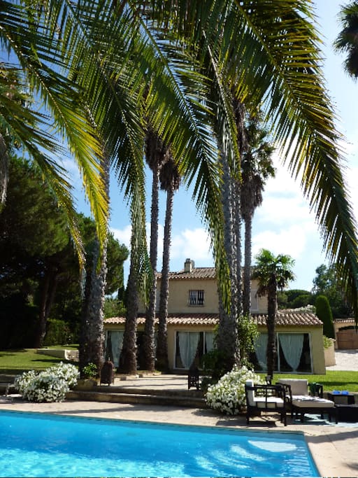 La Maison form the pool