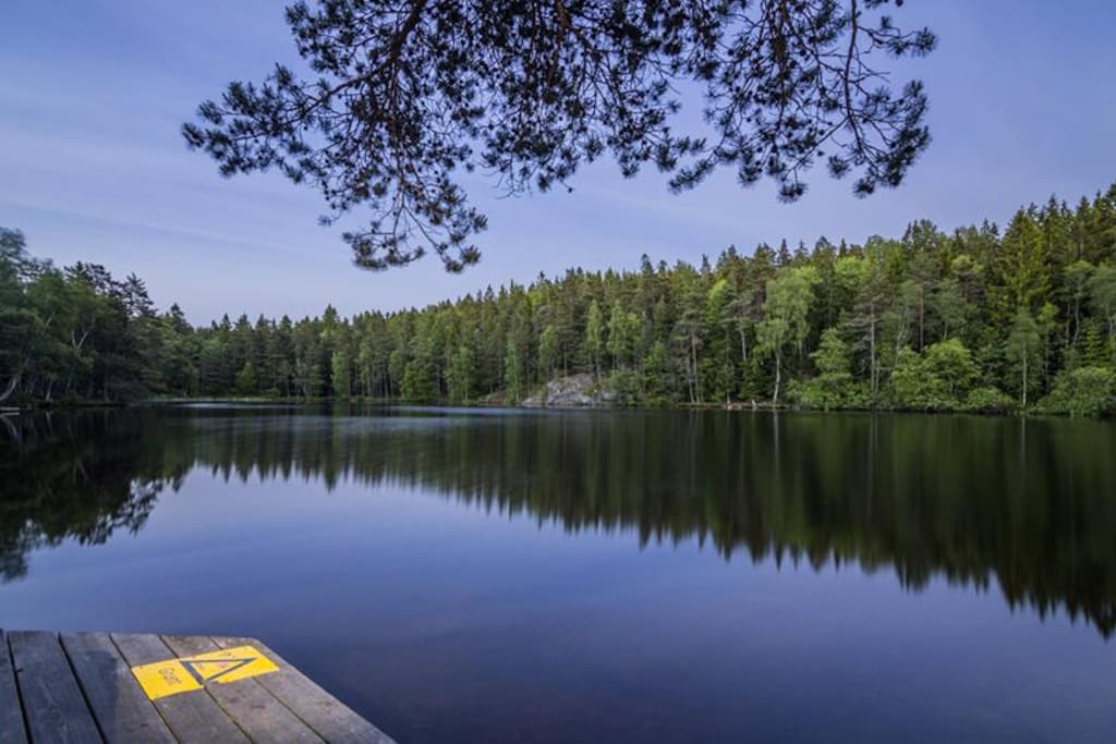 5 min walk to this lake
