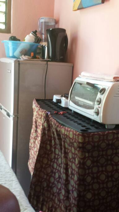View of tiny kitchenette. ..