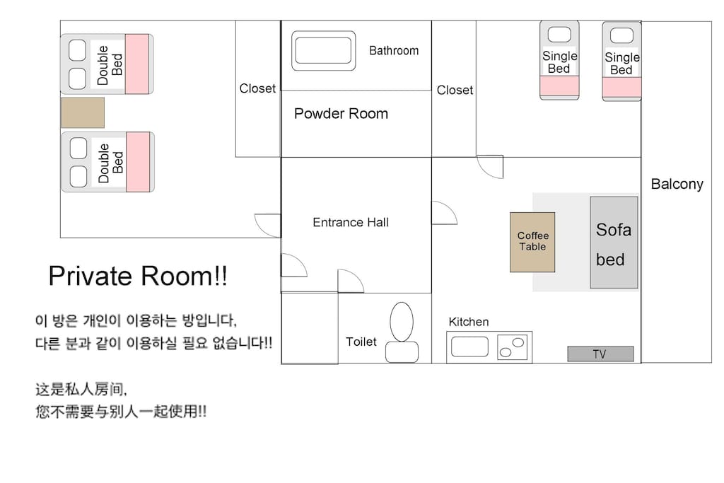 floor map
房間平面圖