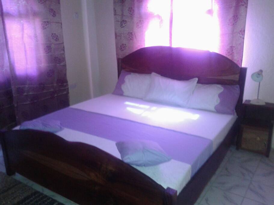 2 person bed, clean sheets every day