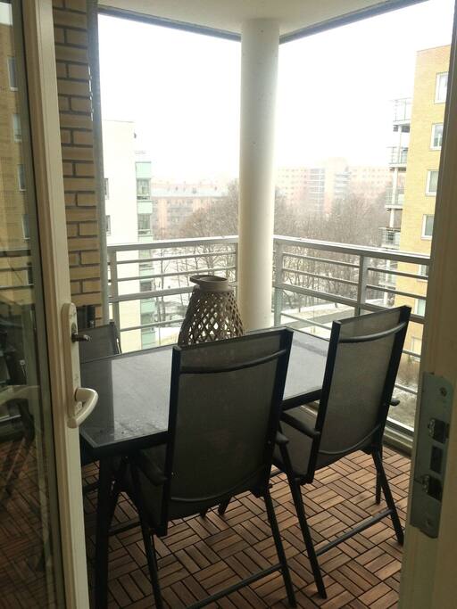 Balcony for those warm summer days... Here you can also use our grill to barbecue