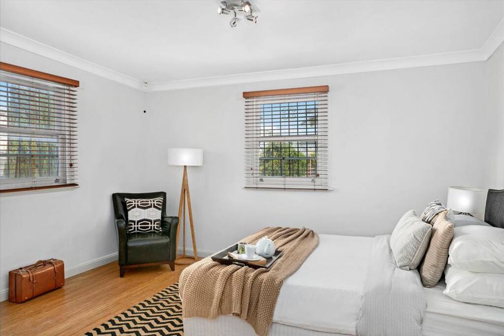 Upstairs back bedroom overlooking backyards