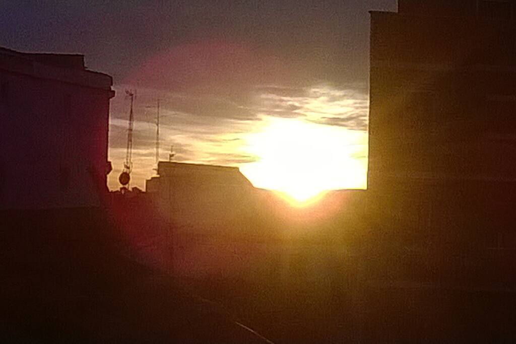 Sunset in winter time