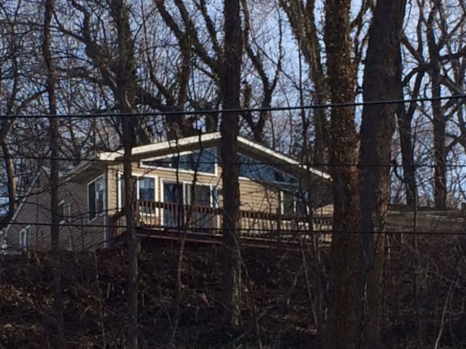 Cottage looking up from the beach