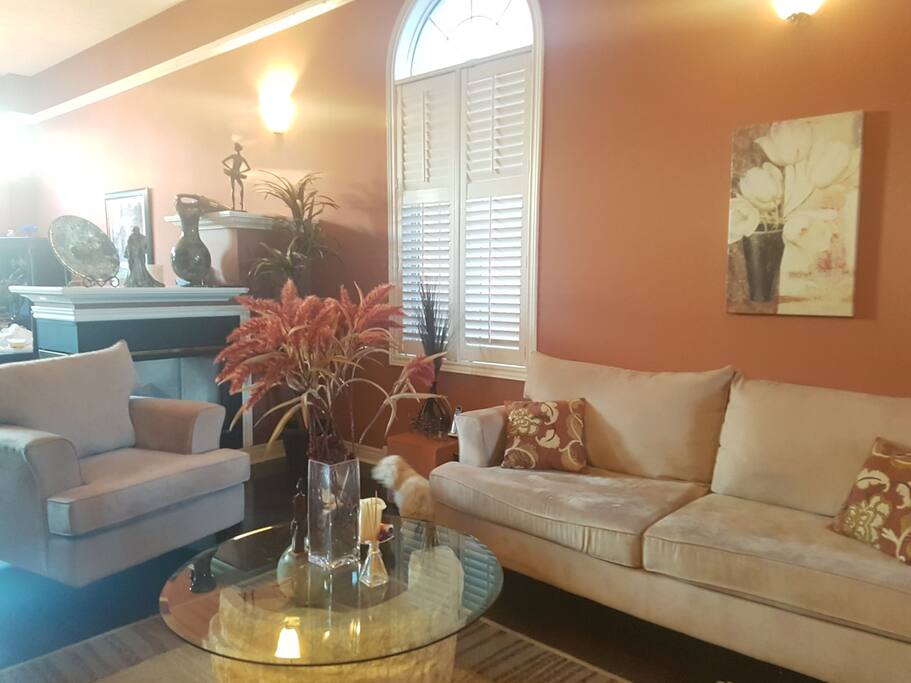 The living room as you enter the home
