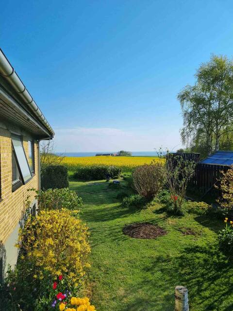 Lovely cottage overlooking the field & Baltic Sea